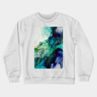 Oceanic Overture - Abstract Alcohol Ink Art Crewneck Sweatshirt